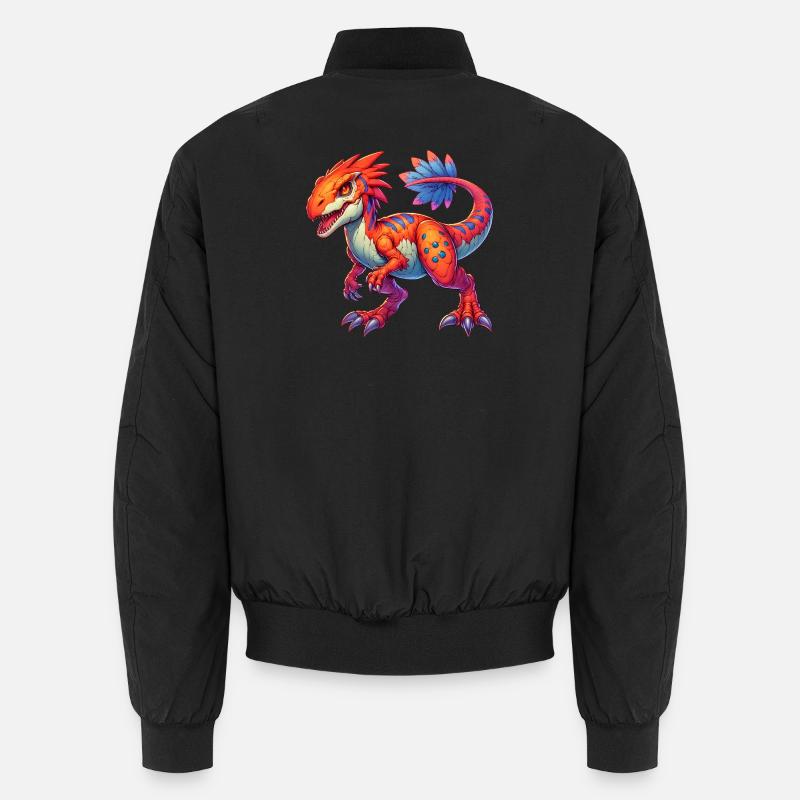Dinosaurier - Unisex Bomberjacke - Schwarz