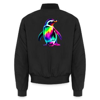 Pingouin - Bomber unisexe - noir - Dos - AI Model Male 185 light (185cm)