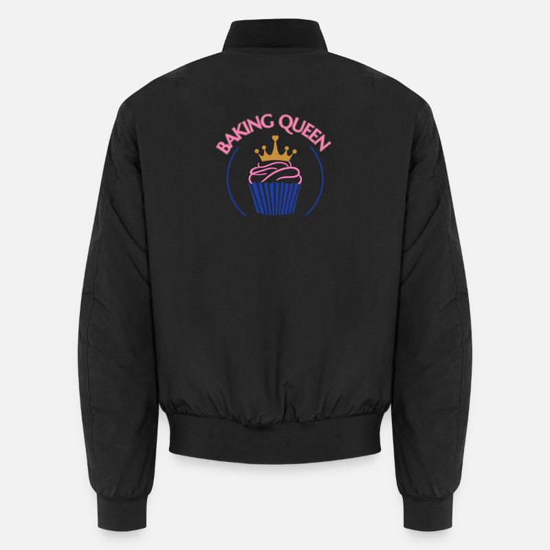 Baking Queen personalisierbar - Unisex Bomberjacke - Schwarz