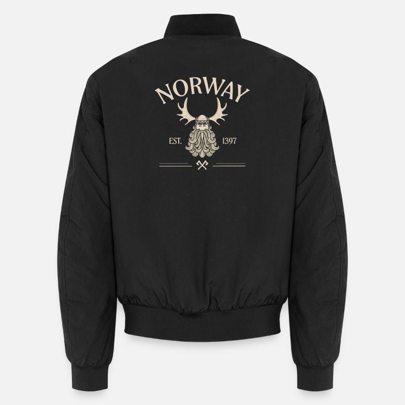 Norway - Viking Beard - Mosses - Unisex Bomber Jacket - black