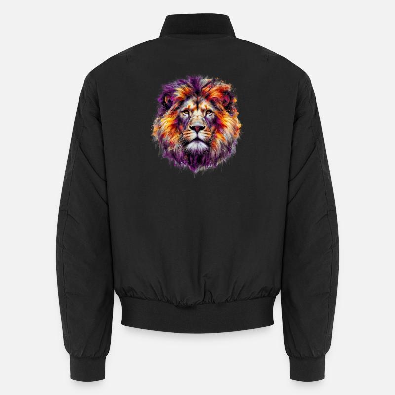 Löwe - Unisex Bomberjacke - Schwarz