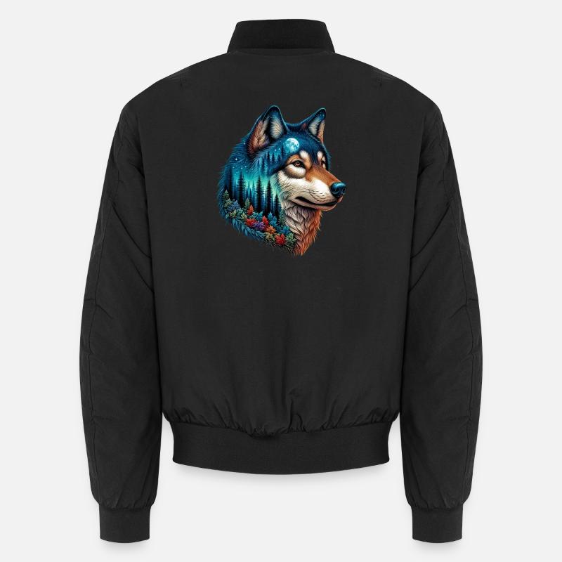 Wolf Unisex Bomberjacke