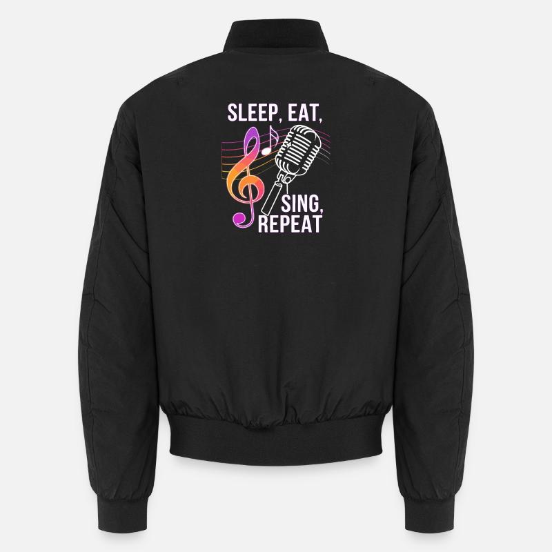 Dormir Manger Chanter Répéter Bomber unisexe