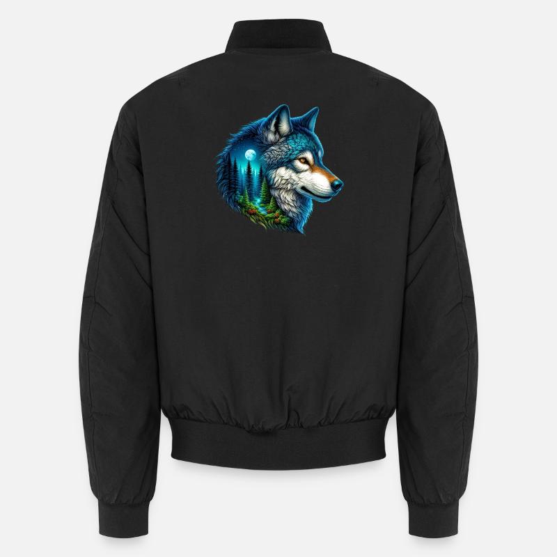 Loup - Bomber unisexe - noir