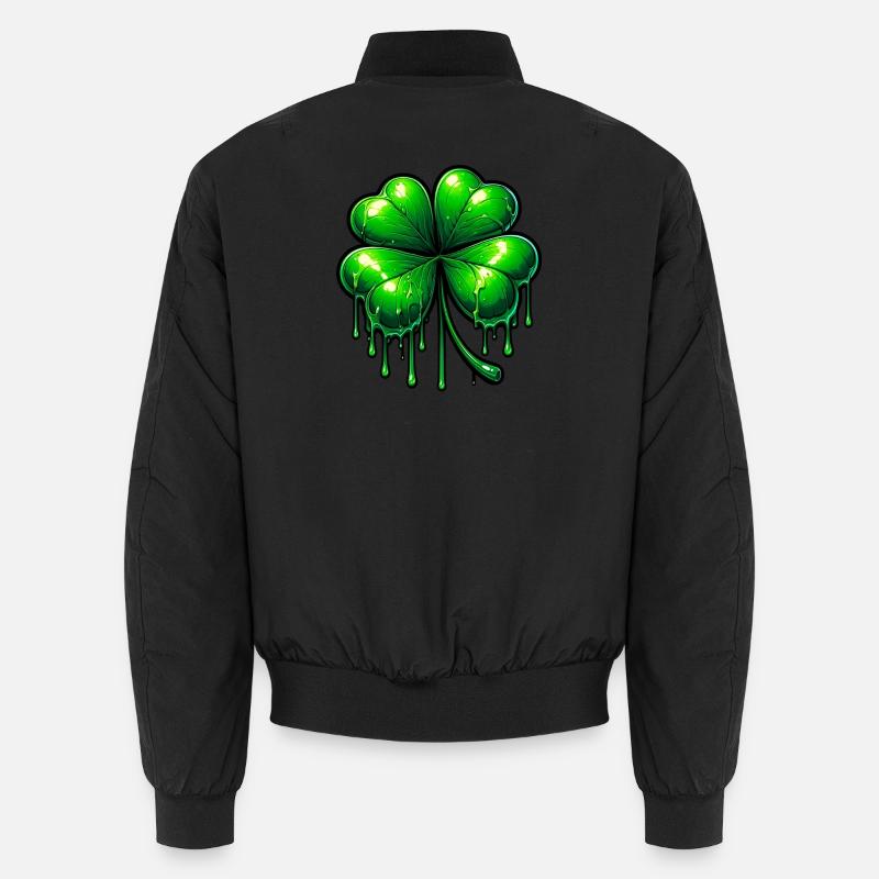 Vierblättriges Kleeblatt Unisex Bomberjacke
