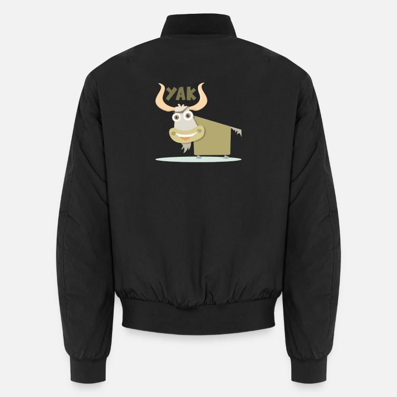 Illustration joyeuse et colorée d’un yak Bomber unisexe