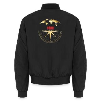 Koordinaten Föhr - Unisex Bomberjacke - Schwarz - Hinten - AI Model Male 185 light (185cm)