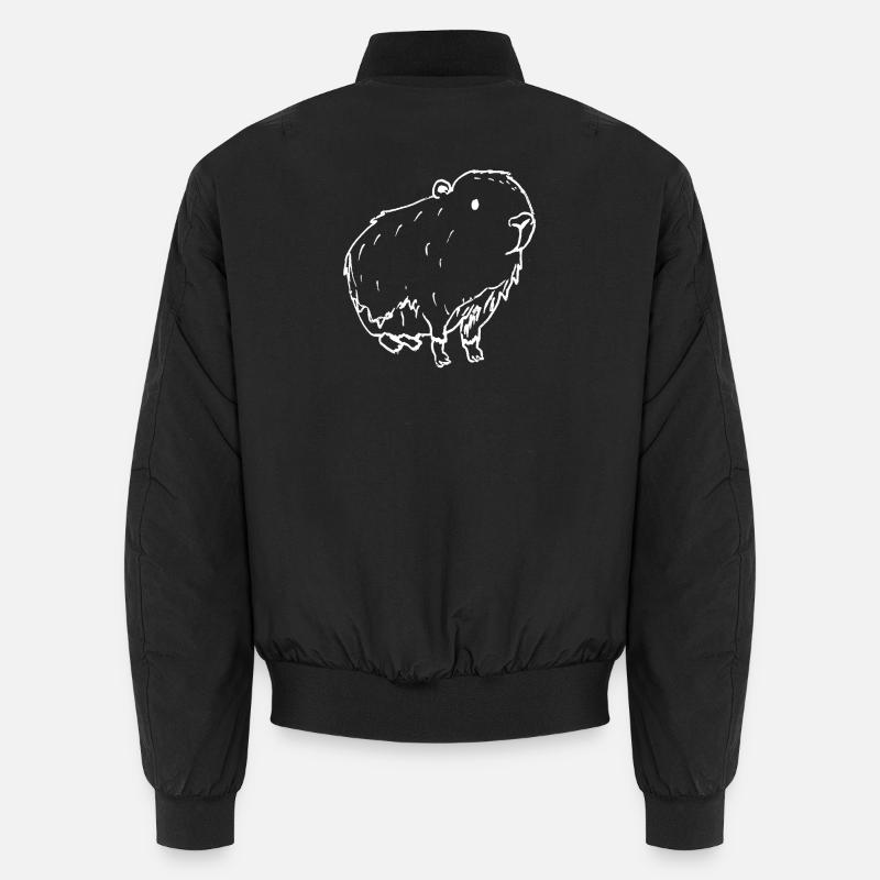 Blanc abstrait de Kapybara Bomber unisexe
