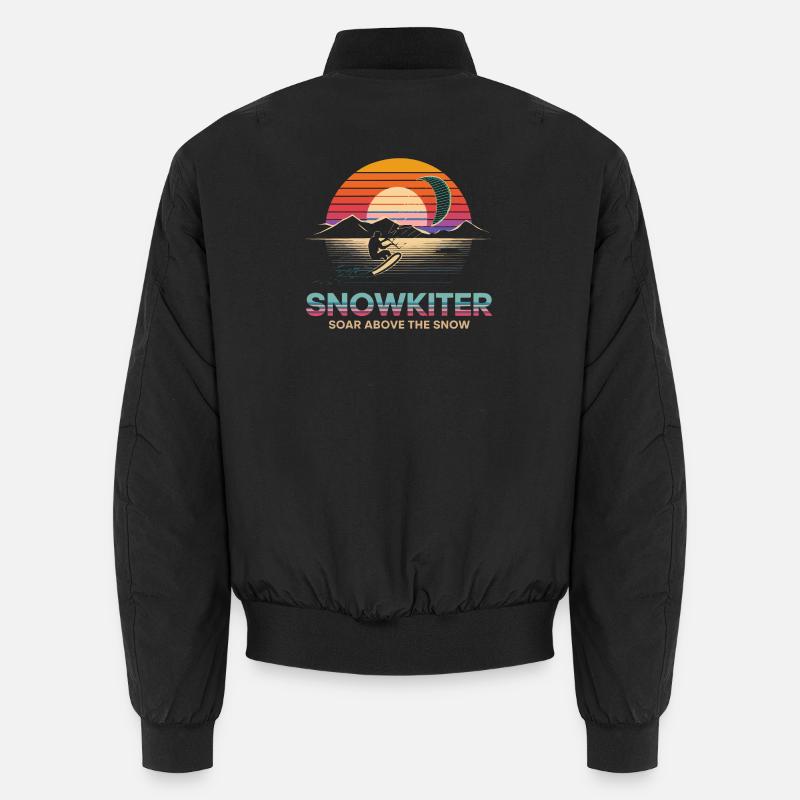 Sunset Snowboarding Adventure Design Unisex Bomber Jacket