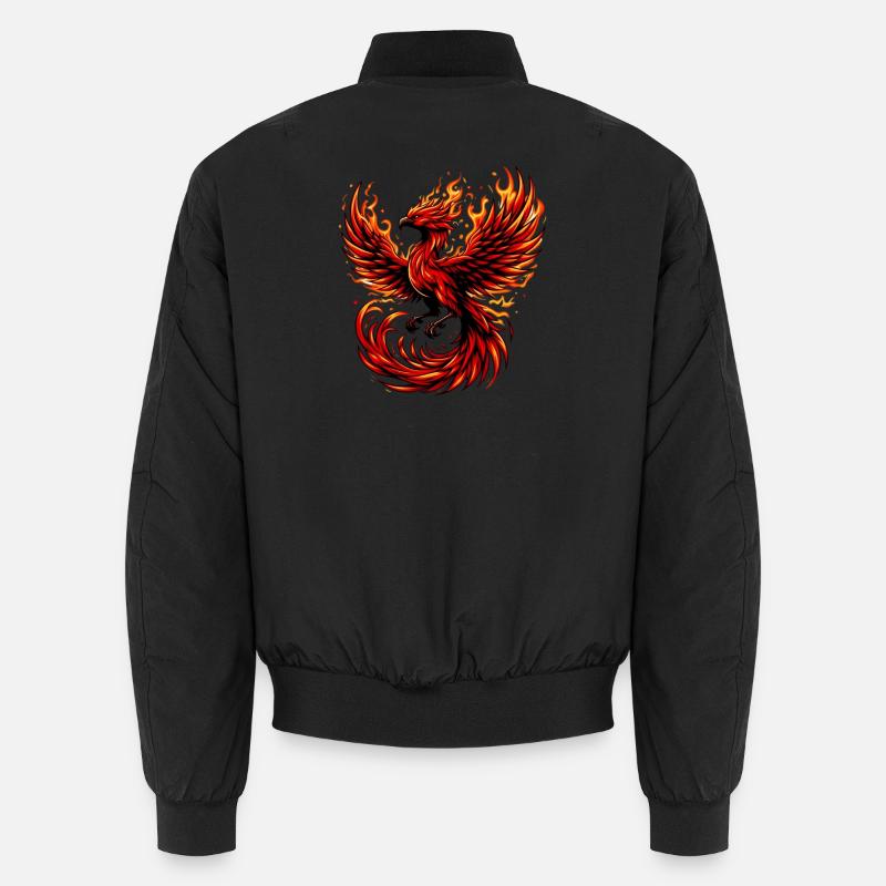 Roter Phönix - Unisex Bomberjacke - Schwarz