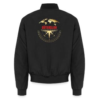 Koordinaten Gütersloh - Unisex Bomberjacke - Schwarz - Hinten - AI Model Male 185 light (185cm)