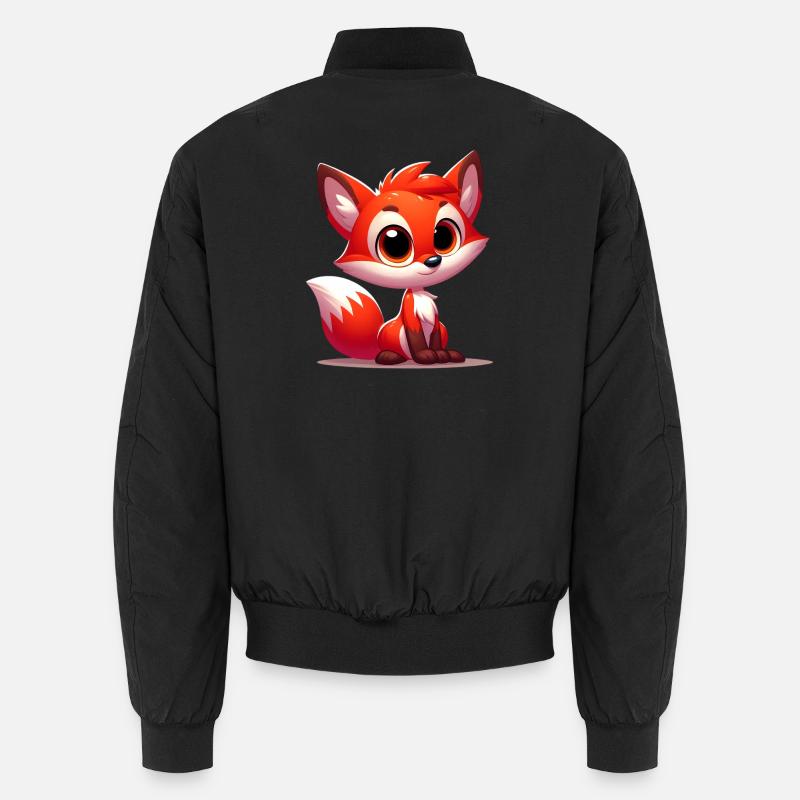 Fox - Unisex Bomber Jacket - black
