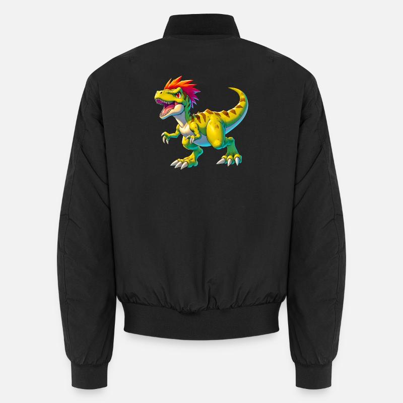 Dinosaur - Unisex Bomber Jacket - black