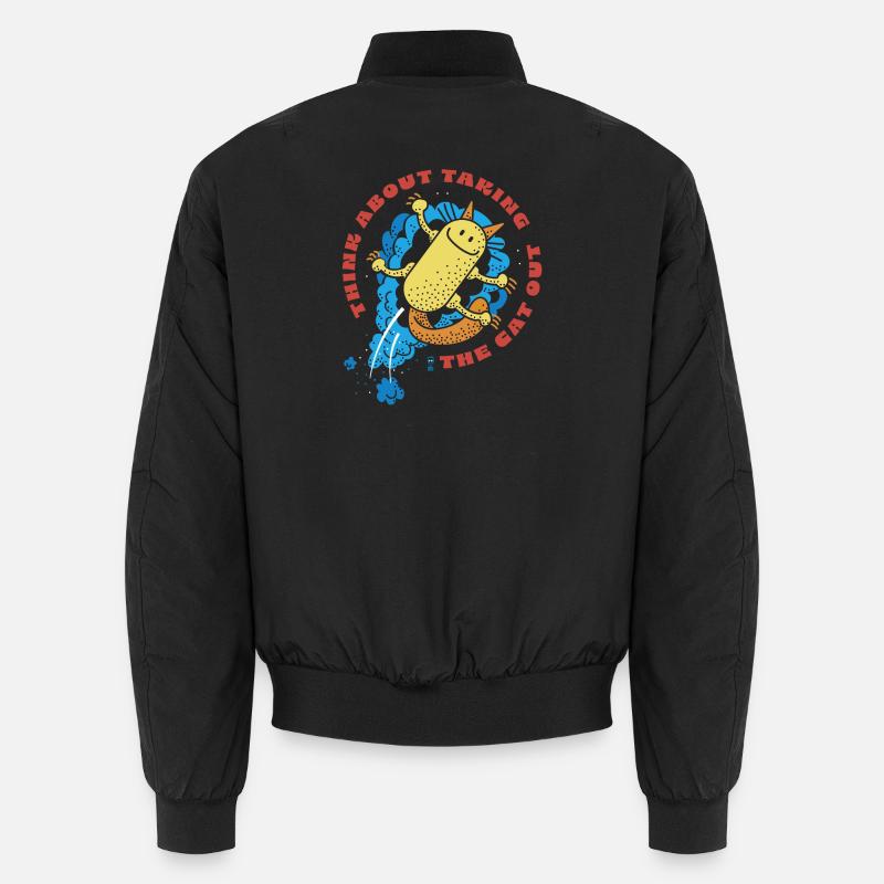 Katze raus - Unisex Bomberjacke - Schwarz