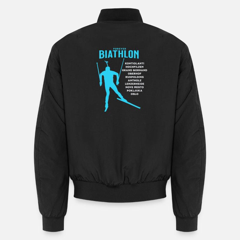 Forever Biathlon - Unisex Bomberjacke - Schwarz
