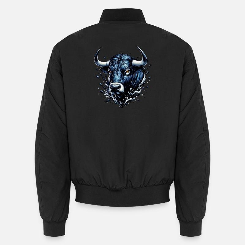 Stier - Unisex Bomberjacke - Schwarz