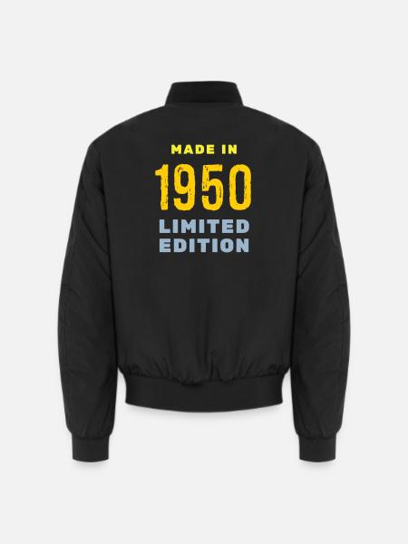 1950 - Unisex Bomber Jacket - black
