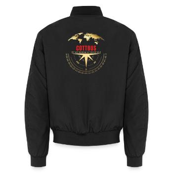 Koordinaten Cottbus - Unisex Bomberjacke - Schwarz - Hinten - AI Model Male 185 light (185cm)