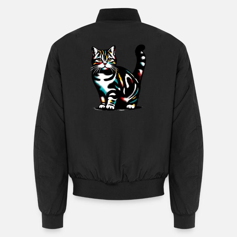 Cat - Unisex Bomber Jacket - black