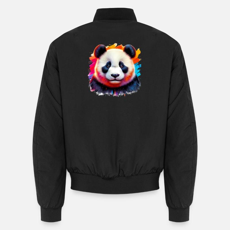 Panda - Unisex Bomber Jacket - black