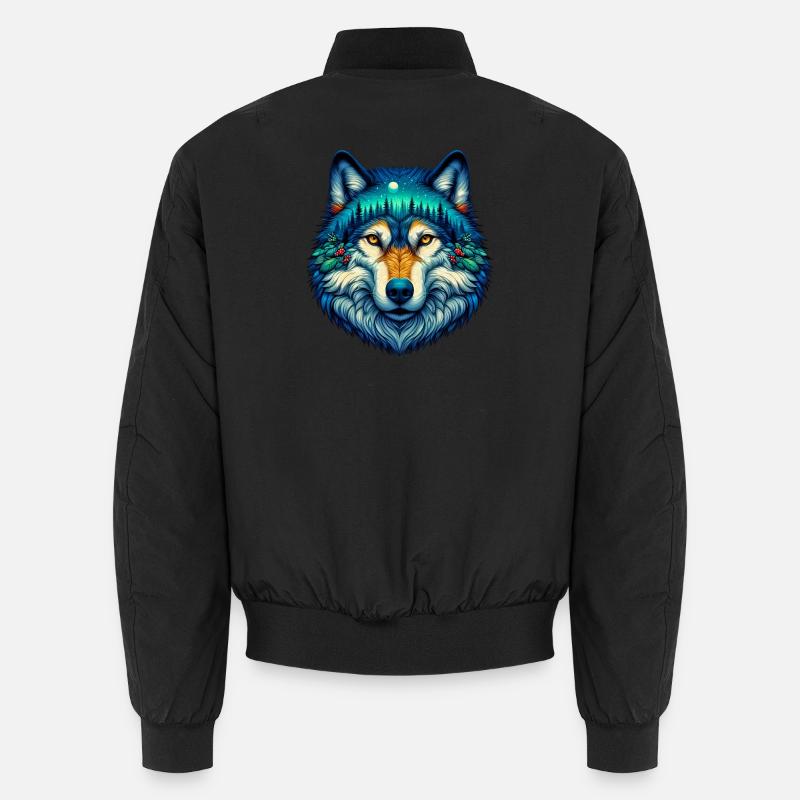Loup - Bomber unisexe - noir