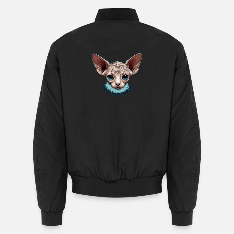 Blue Eyed Sphynx Kitty Unisex Bomber Jacket