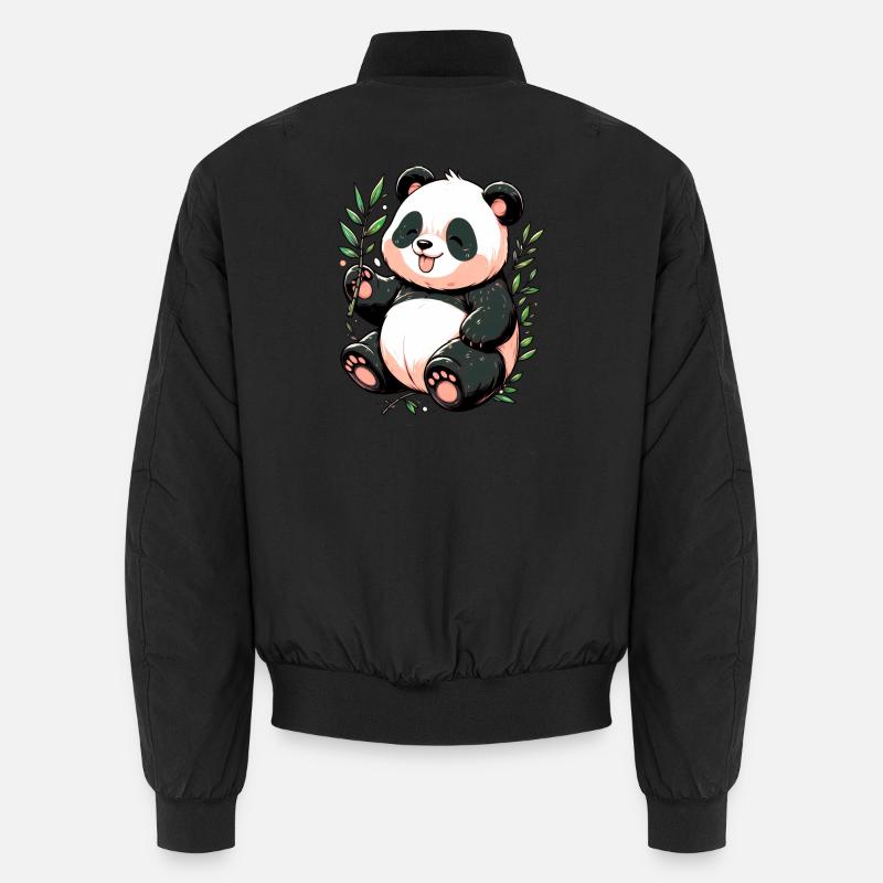 Panda - Unisex Bomberjacke - Schwarz