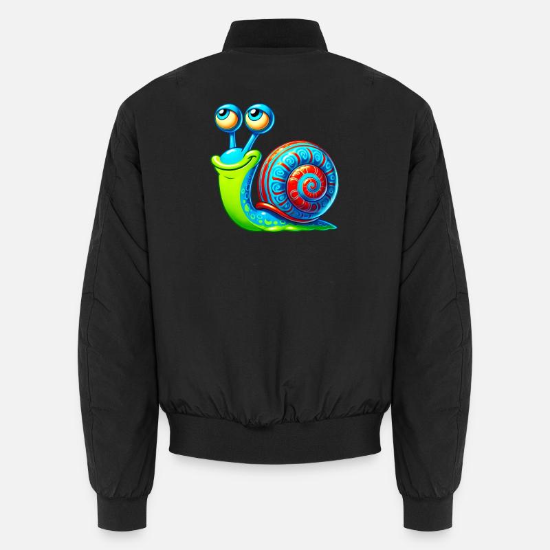 Schnecke - Unisex Bomberjacke - Schwarz