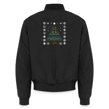 Noël moche : design de Noël coloré - Bomber unisexe - noir - Dos - AI Model Male 185 light (185cm)