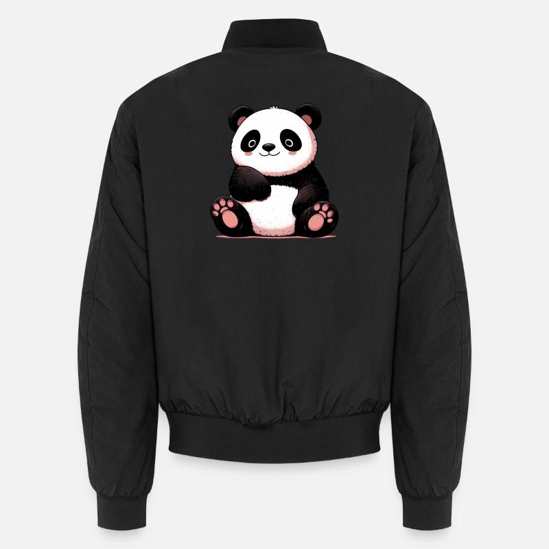 Panda - Unisex Bomber Jacket - black
