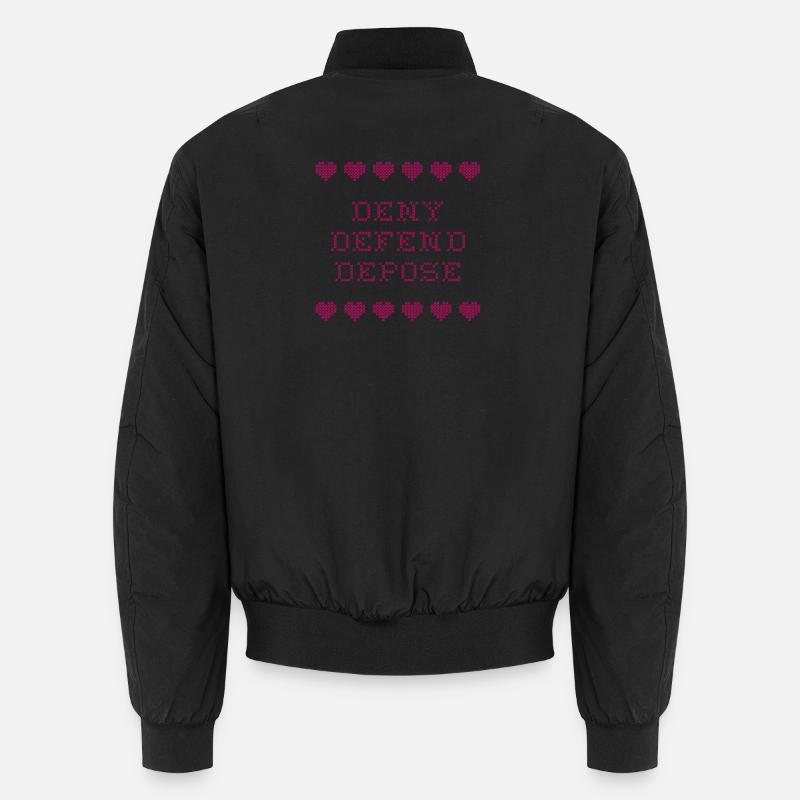 Deny Defend Depose - Unisex Bomberjacke - Schwarz