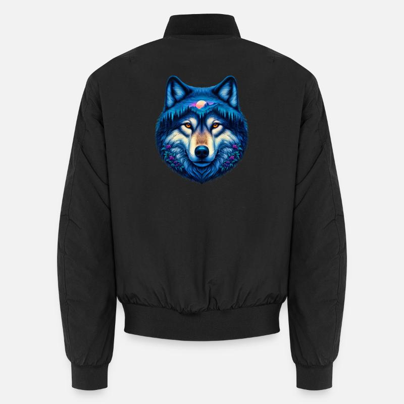 Loup - Bomber unisexe - noir