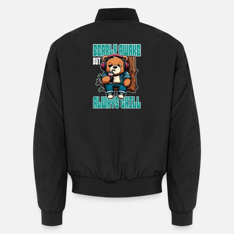 Bearly Awake - Drôle d’ours Design Bomber unisexe