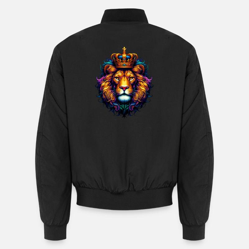 Löwe - Unisex Bomberjacke - Schwarz