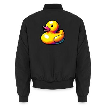 Duckling Duck Duck Duck - Unisex Bomber Jacket - black - Back - AI Model Male 185 light (185cm)