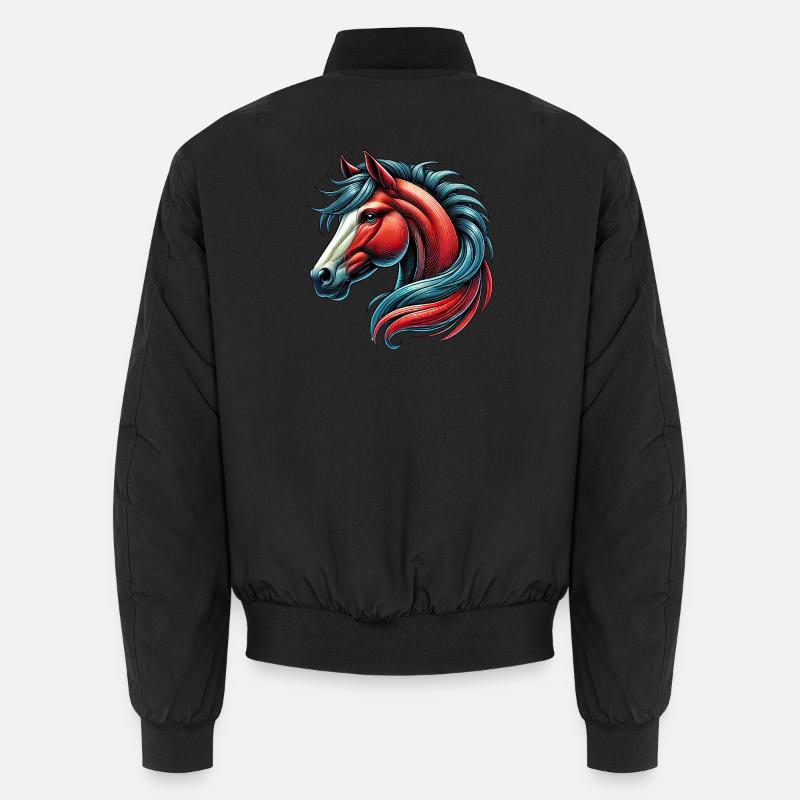 Horse - Unisex Bomber Jacket - black