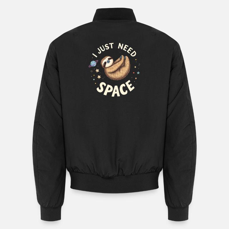 paresseux dans l’espace dessin animé Bomber unisexe