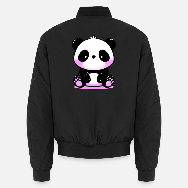 Panda - Unisex Bomber Jacket - black