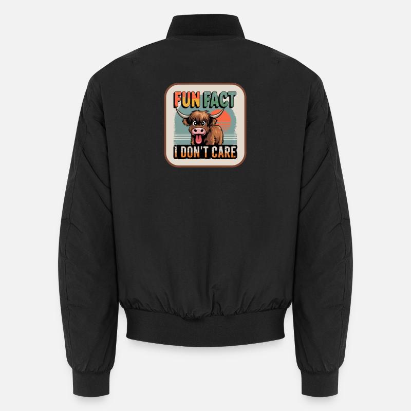 Fun Fact Kuh I Dont Care Unisex Bomberjacke