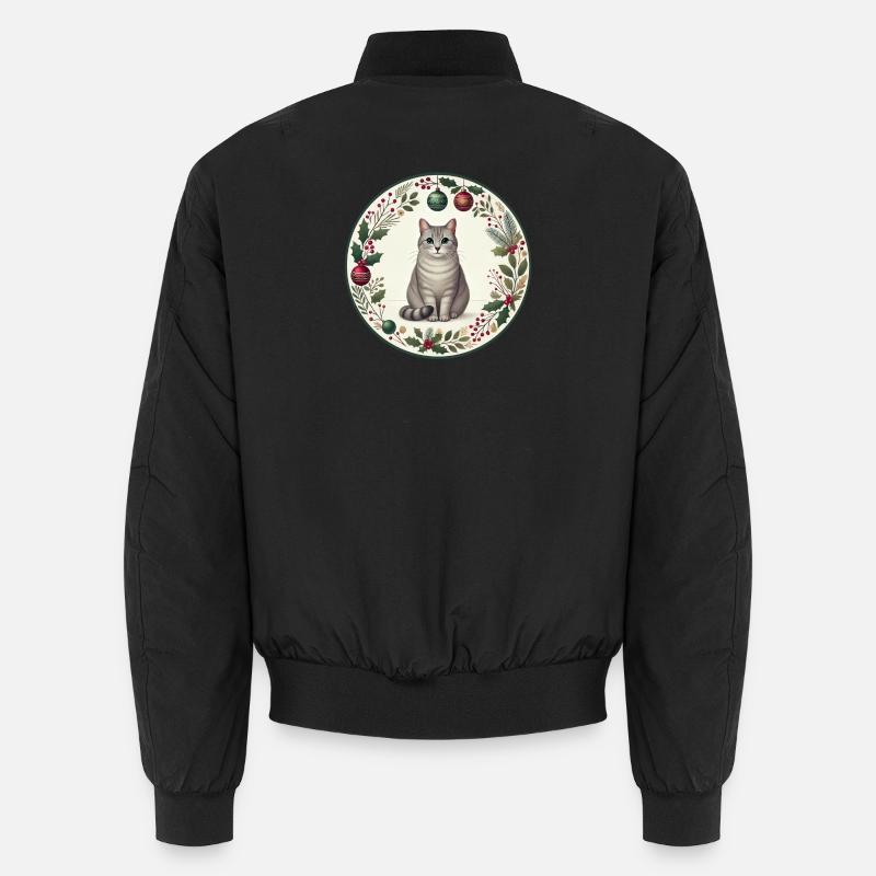 Weihnachtsmotiv mit Katze Vasili Unisex Bomberjacke