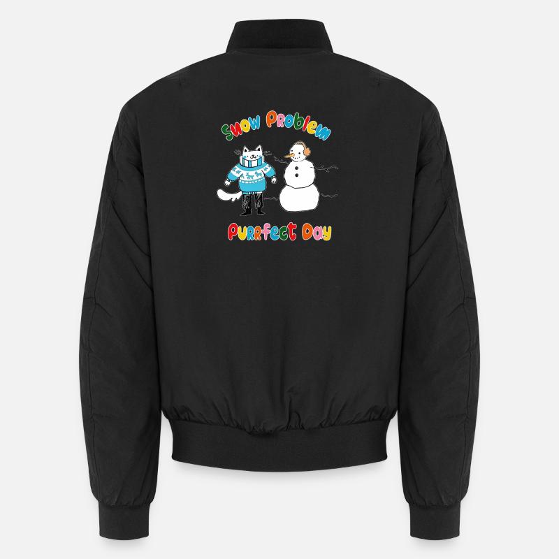 Snow problem Purrfect day Unisex Bomber Jacket