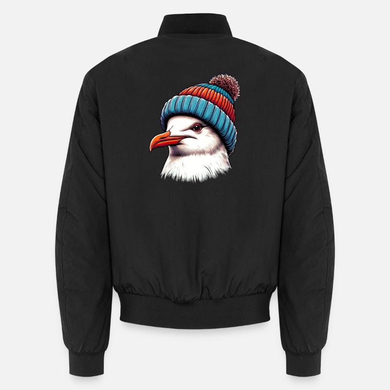 Gull - Unisex Bomber Jacket - black