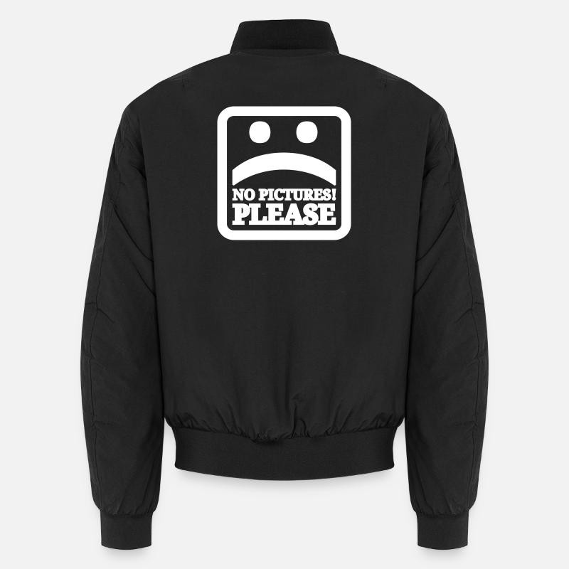No pictures please - Unisex Bomber Jacket - black