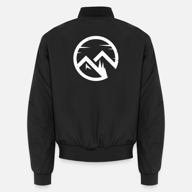 Circular Mountain Emblem Unisex Bomber Jacket