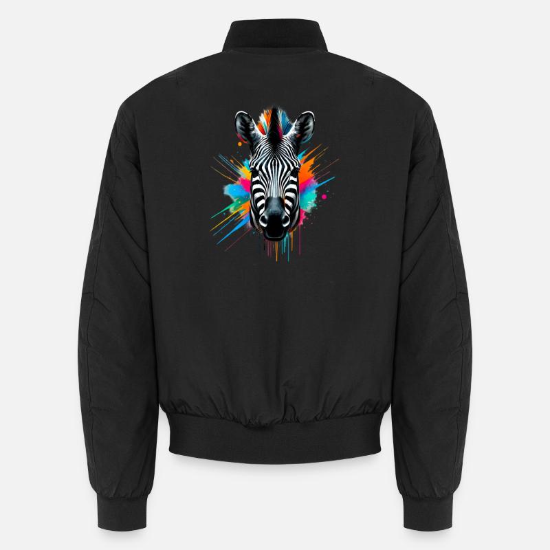 Zebra - Unisex Bomberjacke - Schwarz