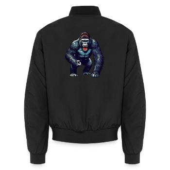 Gorille - Bomber unisexe - noir - Dos - AI Model Male 185 light (185cm)