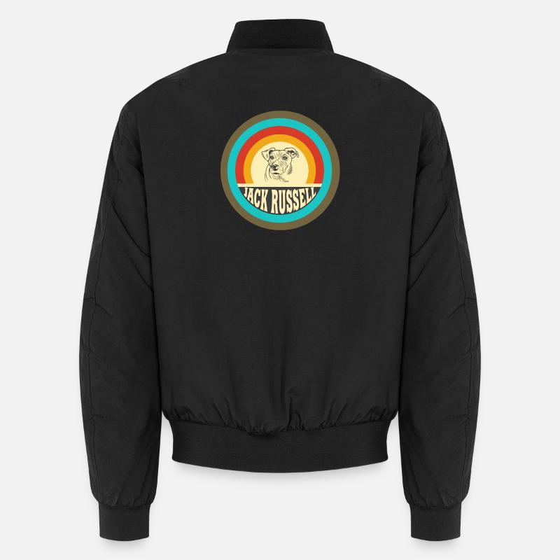 Jack Russell Terrier Design - Unisex Bomberjacke - Schwarz