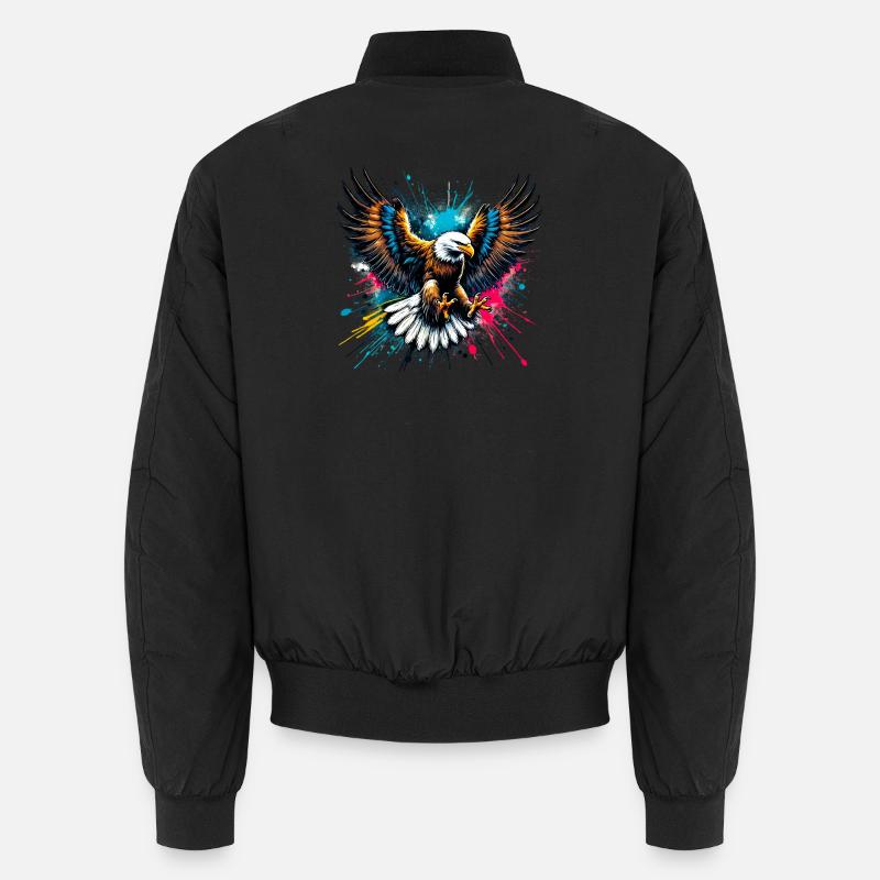 Eagle - Unisex Bomber Jacket - black