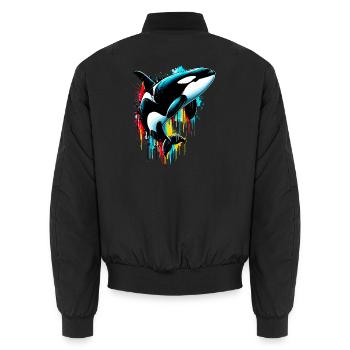 Orque - Bomber unisexe - noir - Dos - AI Model Male 185 light (185cm)