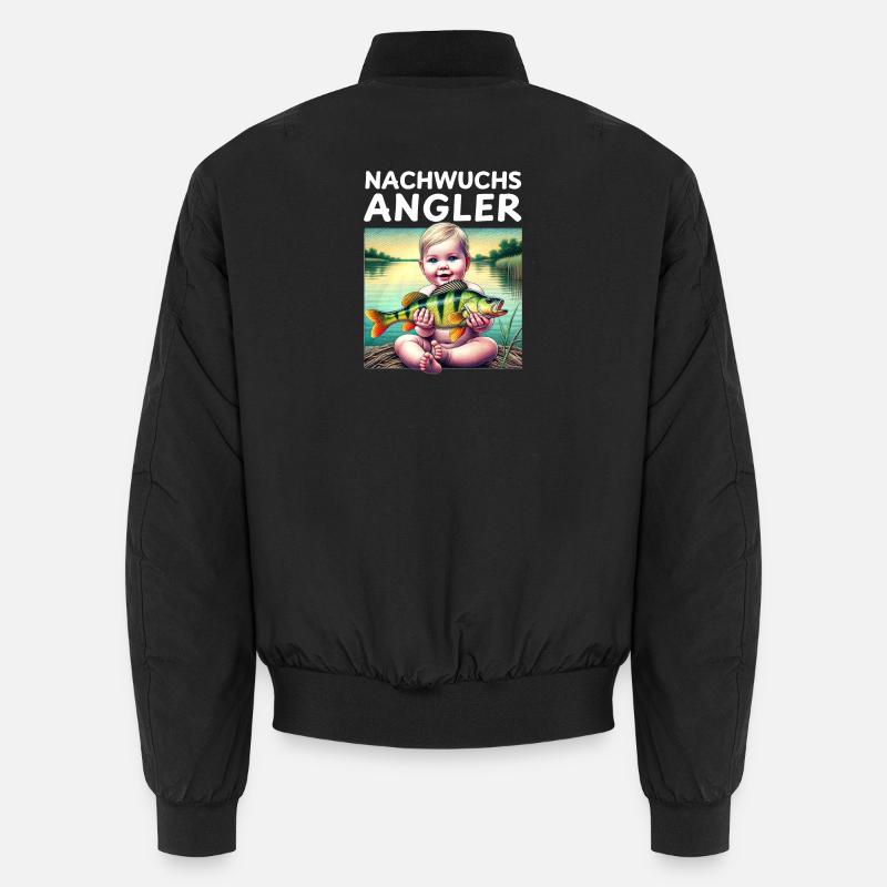 Junior Angler - Cadeau pour bébé - Bomber unisexe - noir